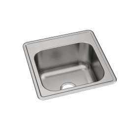 Celebrity Stainless Steel 20" X 20" X 10-1/8", 0-Hole Single Bowl Drop-In Laundry Sink, ESE2020100