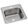Celebrity Stainless Steel 20" X 20" X 10-1/8" 1-Hole Single Bowl Drop-In Laundry Sink, ESE2020101