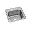 Celebrity Stainless Steel 20" X 20" X 10-1/8" 2-Hole Single Bowl Drop-In Laundry Sink, ESE2020102