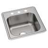 Celebrity Stainless Steel 20" X 20" X 10-1/8" 3-Hole Single Bowl Drop-In Laundry Sink, ESE2020103