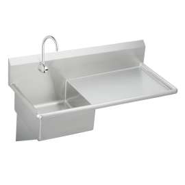 Stainless Steel 49-1/2" X 24" X 10 Wall Hung Service Sink Kit, ESS4924RSACC