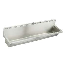 Stainless Steel 60" X 14" X 8" Wall Hung Multiple Station Urinal Kit With Strainer, EU6014C