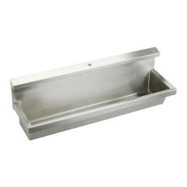 Stainless Steel 60" X 14" X 8" Wall Hung Multiple Station Urinal Kit W/Flush Pipe Cover + Strainer, EUH6014C