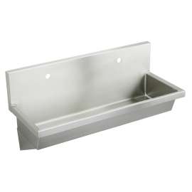 Stainless Steel 48" X 20" X 8" Wall Hung Multiple Station 2-Hole Hand Wash Sink, EWMA48202