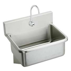 Stainless Steel 31" X 19.5" X 10-1/2" Wall Hung Single Bowl Hand Wash Sink Kit W/Sensor Faucet, EWS3120SACC