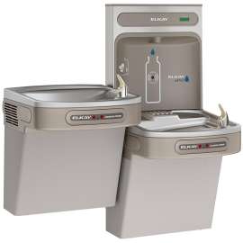 Ezh2O Bottle Filling Station With Bi-Level Ada Cooler Dual Hands Free Activation Non-Filtered Refrigerated Light Gray, EZOOTL8WSLK