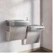 Wall Mount Versatile Hands-Free Activation Bi-Level Ada Cooler Non-Filtered Refrigerated Stainless, EZOSTL8SC