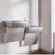 Wall Mount Versatile Bi-Level Ada Cooler Non-Filtered Non-Refrigerated Stainless, EZSTLDDSC