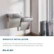 Wall Mount Versatile Bi-Level Ada Cooler Non-Filtered Non-Refrigerated Stainless, EZSTLDDSC