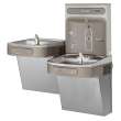Ezh2O Bottle Filling Station & Versatile Bi-Level Ada Cooler Non-Filtered Non-Refrigerated Stainless, EZSTLDDWSSK