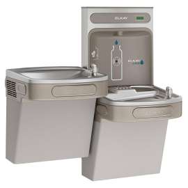 Ezh2O Bottle Filling Station & Versatile Bi-Level Ada Vandal-Resistant Cooler Non-Filtered Non-Refrigerated Light Gray, EZSTLDDWSVRLK