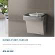 Wall Mount Bi-Level Versatile Ada Cooler Non-Filtered Refrigerated Light Gray Granite, EZSTLG8LC