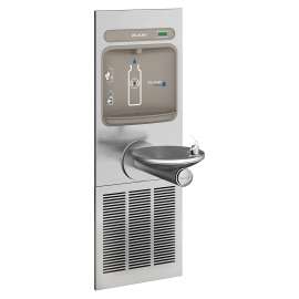 Ezh2O Bottle Filling Station With Integral Swirlflo(R) Fountain Refrigerated Non-Filtered Refrigerated Stainless, EZWS-ERPBM8K