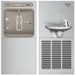Ezh2O Bottle Filling Station & Swirlflo(R) Single Fountain High Efficiency Non-Filtered Refrigerated Stainless, EZWS-SFGRN8K