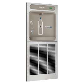 Ezh2O In-Wall Bottle Filling Station With Mounting Frame Non-Filtered Refrigerated Stainless, EZWSM8K