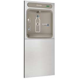 Ezh2O In-Wall Bottle Filling Station With Mounting Frame Non-Filtered Non-Refrigerated Stainless, EZWSMDK