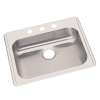 Dayton Stainless Steel 25" X 21-1/4" X 5-3/8" 3-Hole Single Bowl Drop-In Sink, GE125213