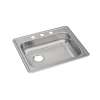 Dayton Stainless Steel 25" X 21-1/4" X 5-3/8" 3-Hole Single Bowl Drop-In Sink With Left Drain, GE12521L3