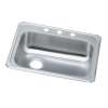 Celebrity Stainless Steel 25" X 21-1/4" X 5-3/8", 0-Hole Single Bowl Drop-In Sink With Left Drain, GECR2521L0