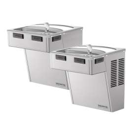 Wall Mount Bi-Level Ada Cooler Filtered 8 Gph Platinum Vinyl, HAC8BLPV-WF