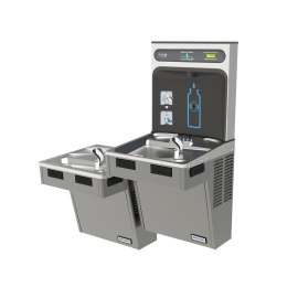 Hydroboost Bottle Filling Station & Bi-Level Reverse Ada Cooler Non-Filtered Refrigerated Platinum Vinyl, HTHB-HAC8BLRPV-NF