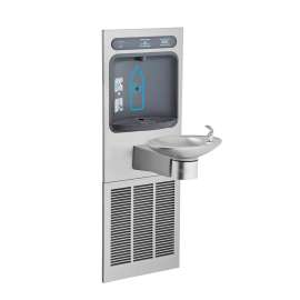 Halsey Taylor Hydroboost(R) Bottle Filling Station & Integral Ovl-Ii Fountain Filtered Refrigerated Stainless, HTHBWF-OVLER-I