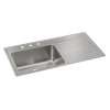Lustertone Classic Stainless Steel 43" X 22" X 10" 3-Hole Single Bowl Drop-In Sink W/Left Drainboard, ILGR4322L3