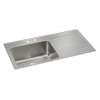 Lustertone Classic Stainless Steel 43" X 22" X 10" Mr2-Hole Single Bowl Drop-In Sink W/Left Drainboard, ILGR4322LMR2