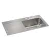 Lustertone Classic Stainless Steel 43" X 22" X 10" 3-Hole Single Bowl Drop-In Sink W/Right Drainboard, ILGR4322R3