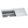 Lustertone Classic Stainless Steel 43" X 22" X 7-5/8" 4-Hole Single Bowl Drop-In Sink W/Left Drainboard, ILR4322L4