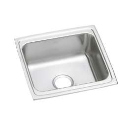 Lustertone Classic Stainless Steel 19" X 18" X 7-5/8" Single Bowl Drop-In Sink With Perfect Drain(R), LFR1918PD