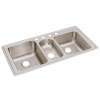 Lustertone Classic Stainless Steel 43" X 22" X 10" 4-Hole Triple Bowl Drop-In Sink, LGR43224