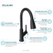 Everyday Single Hole Kitchen Faucet With Pull-Down Spray And Forward Only Lever Handle Matte Black, LK1410MB