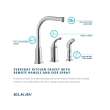 Everyday Kitchen Deck Mount Faucet With Remote Lever Handle And Side Spray Chrome, LK3001CR