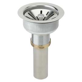 3-1/2" Drain Fitting Type 316 Stainless Steel Body Strainer Basket With Rubber Seal And Tailpiece, LK335