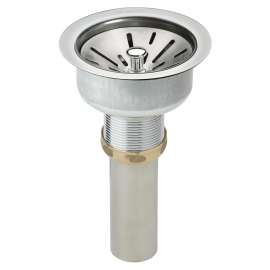 3-1/2" Drain Fitting Type 304 Stainless Steel Body Strainer Basket With 316 Stainless Steel Tailpiece, LK35