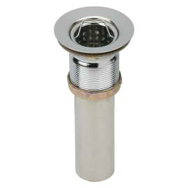 Drain Fitting 2" Nickel Plated Brass Body With Deep Stainless Steel Strainer Basket, LK36