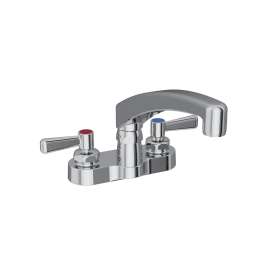 4" Centerset With Exposed Deck Faucet With 8" Arc Tube Spout 2" Lever Handles, LK406AT08L2