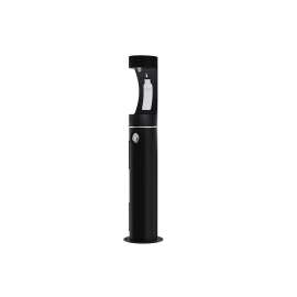 Outdoor Ezh2O Bottle Filling Station Pedestal Non-Filtered Non-Refrigerated Black, LK4400BFBLK