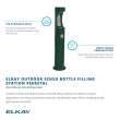Outdoor Ezh2O Bottle Filling Station Pedestal Non-Filtered Non-Refrigerated Evergreen, LK4400BFEVG
