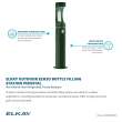 Outdoor Ezh2O Bottle Filling Station Pedestal Non-Filtered Non-Refrigerated Freeze Resistant Evergreen, LK4400BFFRKEVG