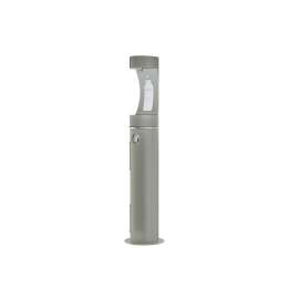 Outdoor Ezh2O Bottle Filling Station Pedestal Non-Filtered Non-Refrigerated Freeze Resistant Gray, LK4400BFFRKGRY
