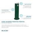 Outdoor Pedestal Fountain Non-Filtered Non-Refrigerated Black, LK4400BLK