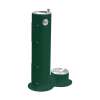 Outdoor Pedestal Fountain With Pet Station Non-Filtered Non-Refrigerated Freeze Resistant Evergreen, LK4400DBFRKEVG