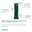 Outdoor Pedestal Fountain Non-Filtered Non-Refrigerated Freeze Resistant Black, LK4400FRKBLK
