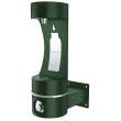 Outdoor Ezh2O Single Arm Bottle Filling Station Wall Mount Non-Filtered Non-Refrigerated Freeze Resistant Evergreen, LK4405BFFRKEVG