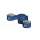 Outdoor Wall Mount Bi-Level Drinking Fountain Non-Filtered Non-Refrigerated Blue, LK4406BLU