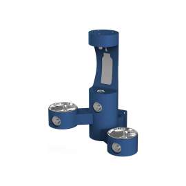 Outdoor Ezh2O Bottle Filling Station Wall Mount With Bi-Level Fountain Non-Filtered Non-Refrigerated Blue, LK4409BFBLU