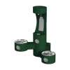 Outdoor Ezh2O Bottle Filling Station Wall Mount With Bi-Level Fountain Non-Filtered Non-Refrigerated Evergreen, LK4409BFEVG