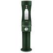 Outdoor Ezh2O Bottle Filling Station Single Pedestal Non-Filtered Non-Refrigerated Evergreen, LK4410BFEVG